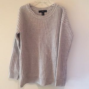 F21 light grey knit sweater